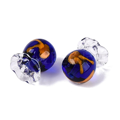 Inner Flower Handmade Lampwork Beads LAMP-Q039-13F-1