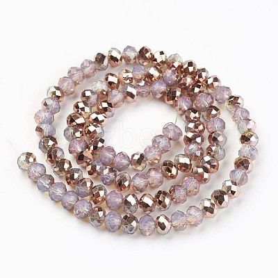 Electroplate Glass Beads Strands EGLA-A034-J10mm-N04-1