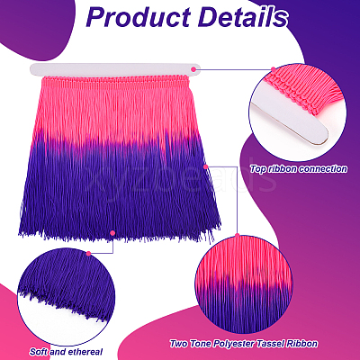 2M Two Tone Polyester Tassel Ribbon OCOR-FG0002-37A-1