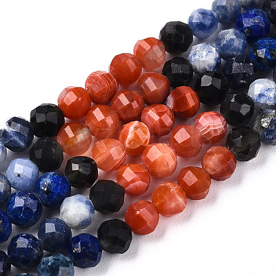 Natural & Synthetic Mixed Gemstone Beads Strands G-D080-A01-01-09-1