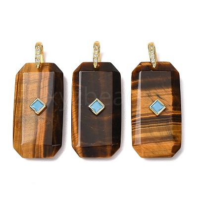 Natural Tiger Eye Pendants GG-CBA51ED-05G-05-1