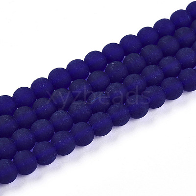 Transparent Glass Beads Strands X-GLAA-T032-T6mm-MD15-1