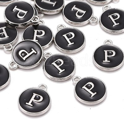 Platinum Plated Alloy Charms LS-ENAM-S118-02P-P-1