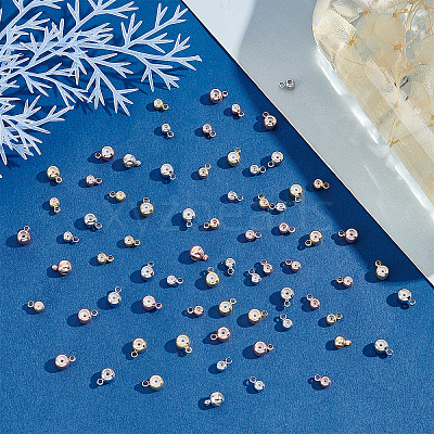 72Pcs 6 Style Brass Beads KK-PH0004-75-1
