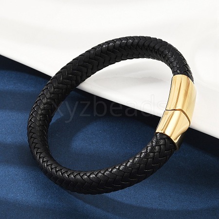 Braided Microfiber Leather Cord Bracelets for Women Men BJEW-D304-05G-02-1