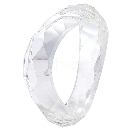 Transparent Resin Bangles for Women BJEW-WH0016-106-1