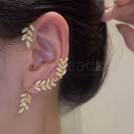 Alloy Rhinestone Cuff Earrings FS-WGFB378-12-1