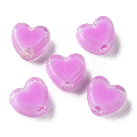 Heart Acrylic Beads TACR-C001-01F-1