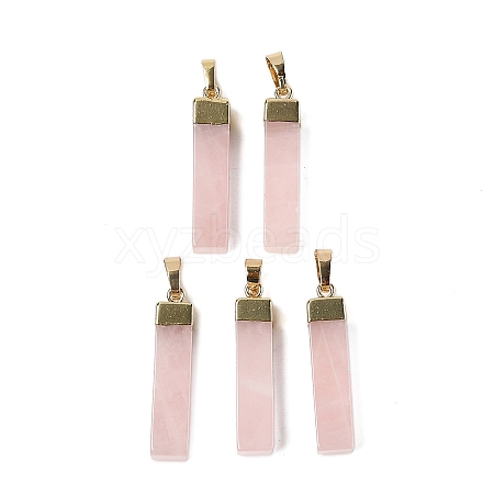 Natural Rose Quartz Pendants KK-R214-01G-1