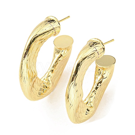 Rack Plating Brass Round Stud Earrings KK-C026-21G-1