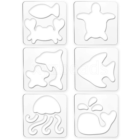 Acrylic Earring Handwork Template TOOL-WH0153-005-1