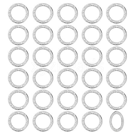 BENECREAT 30Pcs 304 Stainless Steel Linking Rings STAS-BC0003-62B-1