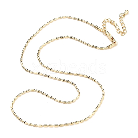 Brass Column Link Chain Necklaces for Women NJEW-Q344-07G-1