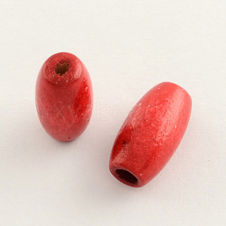 Dyed Natural Long Oval Wood Beads WOOD-Q003-23x8mm-04-LF-1