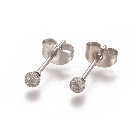 304 Stainless Steel Stud Earrings EJEW-L215-58A-P-1