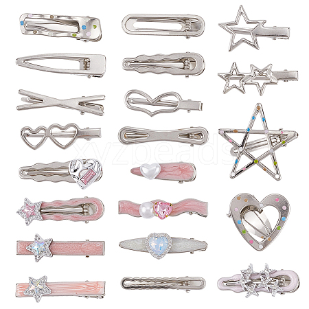 Zinc Alloy & Resin Hair Bobby Pins PHAR-SP0001-02-1