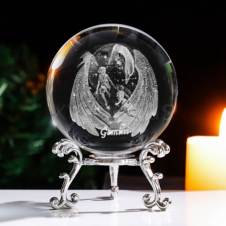 Inner Carving Constellation Glass Crystal Ball Diaplay Decoration PW-WG84004-05-1