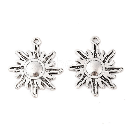 Tibetan Style Alloy Sun Pendants X-TIBEP-S291-12-RS-1