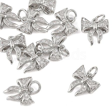 SHEGRACE Brass Micro Pave Clear Cubic Zirconia Charms XGRQ4N997-736P-1