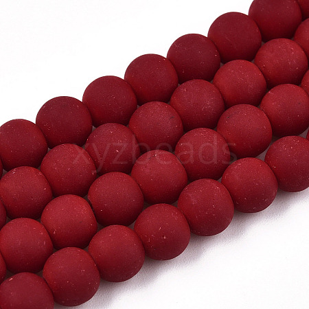 Opaque Glass Beads Strands GLAA-T032-P6mm-MD05-1