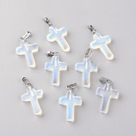 Synthetic Opalite Pendants G-J354-10-1