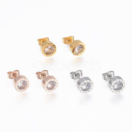 304 Stainless Steel Stud Earrings EJEW-H349-06-1