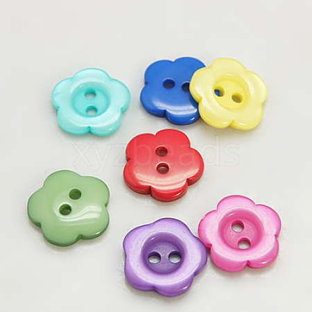 Resin Buttons RESI-D031-11mm-M-1