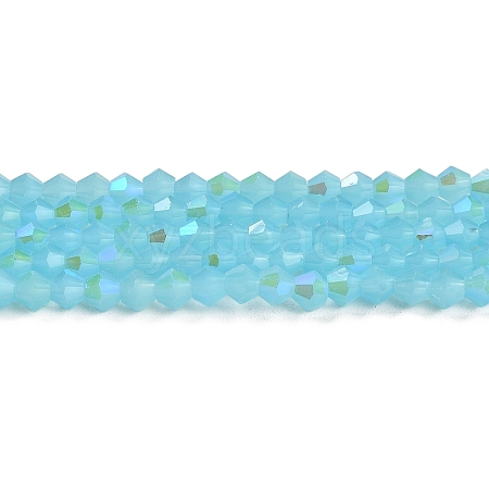 Imitation Jade Electroplate Glass Beads Strands EGLA-A039-J4mm-L03-1