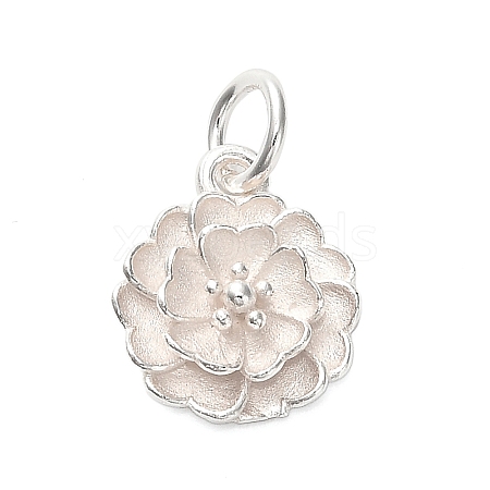 925 Sterling Silver Lotus Flower Charms STER-U009-01S-02-1