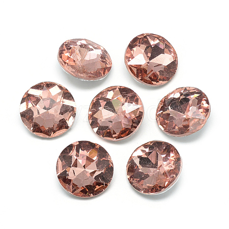 Pointed Back Glass Rhinestone Cabochons RGLA-T029-8mm-06-1