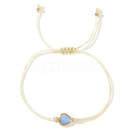 Elegant Golden Edge Glass Link Bracelets for Girlfriend and Family KK2420-1-1