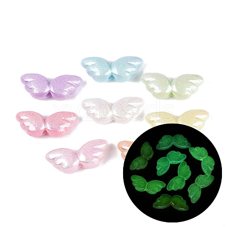 Luminous UV Plating Opaque Acrylic Beads OACR-N160-50-1
