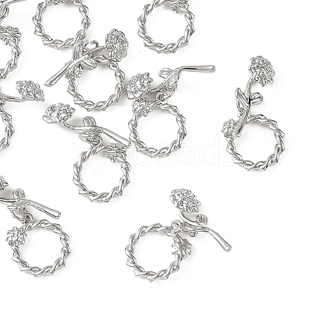 SHEGRACE Brass Toggle Clasps XGRQ5S100-850-P-1