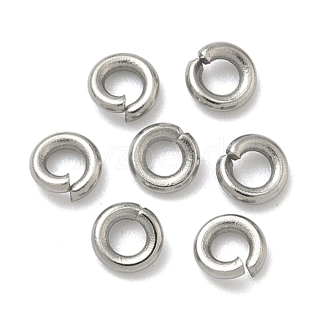 Tarnish Resistant 304 Stainless Steel Open Jump Rings STAS-E067-07-4mm-1