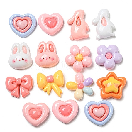 Opaque Resin Decoden Cabochons RESI-F052-B07-1