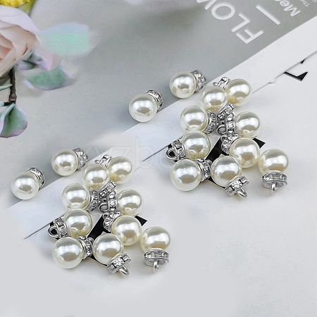 ABS Plastic Imitation Pearl Charms KY-TAC0011-03P-01-1