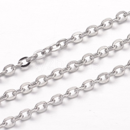 Tarnish Resistant 304 Stainless Steel Cable Chains CHS-K004-05P-0.4mm-1