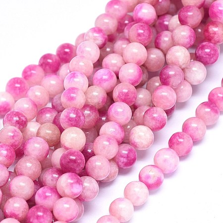 Natural Dyed Jade Beads Strands G-F601-A18-1