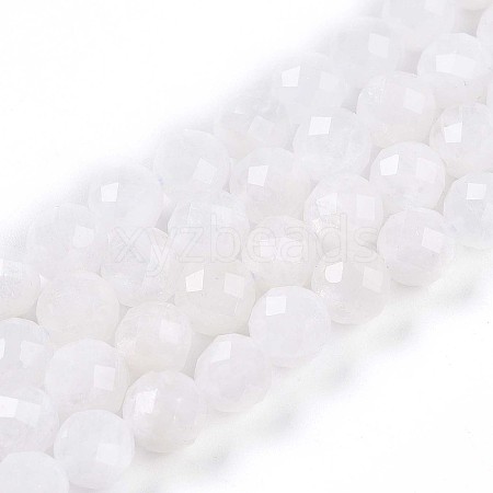 Natural Rainbow Moonstone Beads Strands G-S345-8mm-36-1