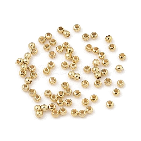 Rack Plating Brass Round Beads KK-A235-01G-01-1