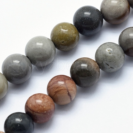 Natural Ocean Agate/Ocean Jasper Beads Strands G-G716-03-6mm-1