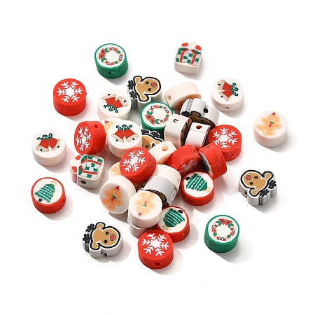 Handmade Polymer Clay Beads CLAY-R006-07-1