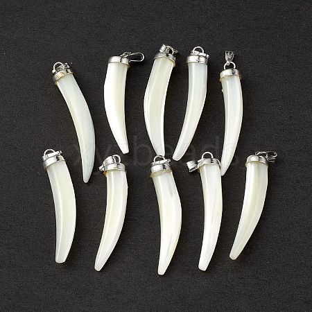 Natural Trochid Shell/Trochus Shell Pendants SSHEL-M021-11-1