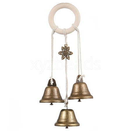 Iron Bell Pendant Decoration HJEW-JM02485-1