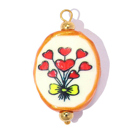 Handmade Porcelain Pendants PR-OY001-05G-1