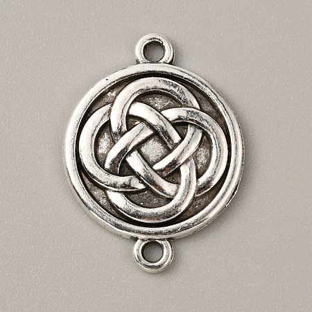 Tibetan Style Alloy Knot Connector Charms FIND-CJC0007-41C-1