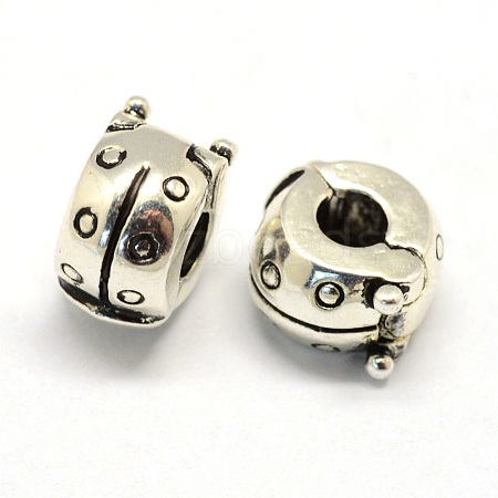 Alloy European Style Clasps PDLC-R001-17AS-1