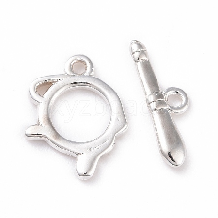 Eco-friendly Brass Toggle Clasps KK-D082-13S-1