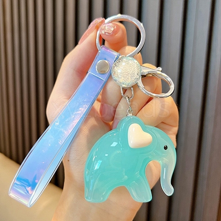 Acrylic Cartoon Elephant Keychain PW-WG3B5EB-06-1