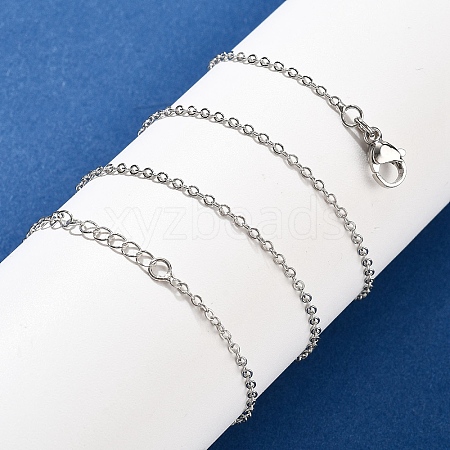 Brass Cable Chain Necklaces for Women NJEW-D302-48P-1